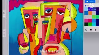 How to draw Cubism Picasso inspired portrait  Cubism art lesson for kids  Cubist drawing [upl. by Dustman]