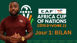 Bilan de fin de 1ère Journée  CAN 2023 Cote d´Ivoire  Quelles équipes se qualifieront [upl. by Boggs]