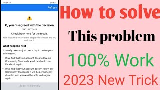 How to Solve You Disagreed With The Decision Facebook Problem 2023 [upl. by Gona]