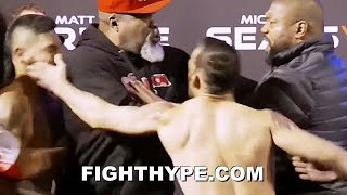 SHANNON BRIGGS amp RAMPAGE JACKSON NEARLY BRAWL AS TEAM BOXING GETS SLAPPED DURING WEIGHIN SCUFFLE [upl. by Garald]