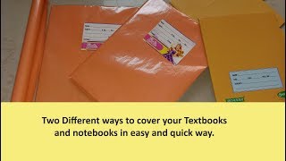 How to Cover School Books  Brown Paper Covering  How to cover a Notebook with Brown Paper [upl. by Eetnahs824]