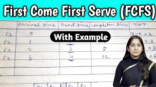 First Come First Serve FCFS Scheduling Algorithm Examples in Operating System  Lec20 [upl. by Cobby]