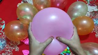 FUN COLORFUL BALLOON POPPING satisfying asmr balloonpop fun balloon popping colour sounds [upl. by Rudman]