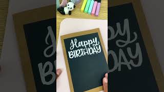 Last Minute Easy DIY Birthday Card Idea with Hand Lettering [upl. by Yecaj287]