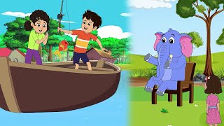 Hathi Raja Machli Jal Ki Rani Hai Aaj Mangalwar Hai  Hindi Rhymes for Kids  Kids Nursery Poems [upl. by Aela]