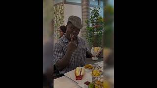 Napi enjoying his self at restaurant Madrid SpainAfrican comedy [upl. by Nerual]