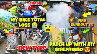 MY CRASH 😰 BIKE TOTAL LOSS 😭MY GIRLFRIEND BACK 😍 Ladakh ride part 1 [upl. by Haukom]