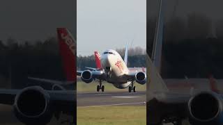 Beautiful rotation ❤️ jet2holidays takeoff ncl avgeek aviation aeroplane airplane flight [upl. by Anitsyrk]