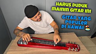 Nyoba Beli Gitar Unik Khas Hawaii Bunyinya Kaya Gitar Di SPONGEBOB Review Lap Steel Guitar Verona [upl. by Silvanus460]