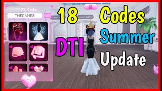 DRESS TO IMPRESS CODES AUGUST 2024  DTI Codes SUMMER UPDATE  Roblox [upl. by Opal]