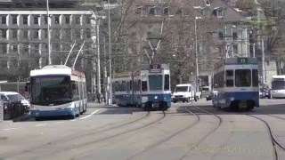 4K Tram and Trolleybus Zurich [upl. by Lombard]