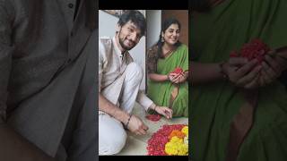 Gowtham Karthik 💗 Manjima Mohan onam celebration trending wedding shortsfeed marriage tamil [upl. by Aenitsirhc]