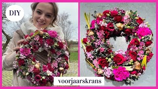 Voorjaarskrans 🌷🌸  Voorjaarsbloemstuk  Cursus Bloemschikken 261  Carlein Tukkers [upl. by Alioz]