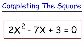 How To Solve Quadratic Equations By Completing The Square [upl. by Atalaya857]