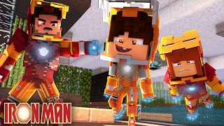 Minecraft WHOS YOUR FAMILY  O BEBÊ ROUBOU A ARMADURA DOURADA DO IRON MAN Iron Baby [upl. by Kwei]