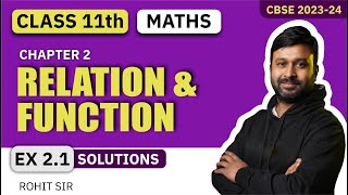 Class 11 Maths NCERT Ch  2 Relations and Functions  Ex 21 Solution  session 2023  24 [upl. by Aenel]