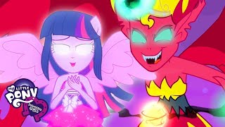 Equestria Girls  The Elements of Harmony Defeat Sunset Shimmer  MLP EG Movie [upl. by Idolem992]