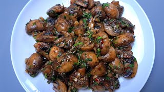 5 min quick amp Easy Butter Garlic Mushrooms Garlic Mushroom Recipe Veg StartersEasy Dinner Recipes [upl. by Beaudoin]