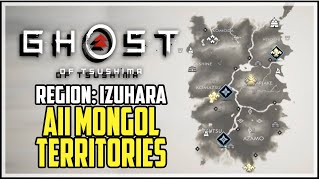 Ghost of Tsushima Izuhara All Mongol Territories Map Showcase [upl. by Giovanni]