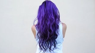 How I dye my hair purple amp blue ♥ DIY [upl. by Orvan]