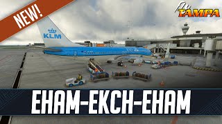 MSFS LIVE  NEW FlyTampa Amsterdam EHAM  Real World KLM OPS  Amsterdam to Copenhagen [upl. by Scharff]