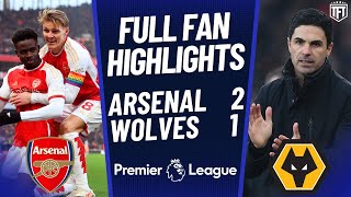 Arsenal GO 4 POINTS CLEAR Arsenal 21 Wolves Highlights [upl. by Sidwohl]