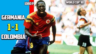 West Germany vs Colombia 1  1 Group Stage World Cup 90 HD [upl. by Ainer]