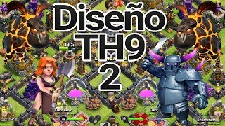 Diseño de Ayuntamiento nivel 9  Diseño 2  2019  Difícil de destruir  Clash of Clans [upl. by Ardnahs]