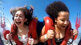 GIRLS  Funny Slingshot Ride Compilation [upl. by Amorete]