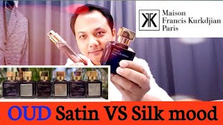 รีวิวน้ำหอม MFK quotOud Satin mood VS Oud Silk mood  edp vs extraitquot [upl. by Akerdnahs]