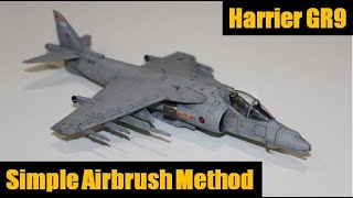 Model Aircraft Airbrush Tutorial  Airfix 172 Harrier GR9 [upl. by Collete]