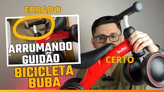 COMO Arrumar GUIDÃO BUBA BICICLETA DE EQUILÍBRIO INFANTIL Deu certo [upl. by Nileve867]