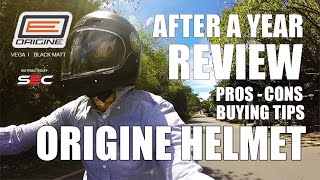 ORIGINE VEGA  TORC T1  Year old helmet review PROs CONs and Buying TIPS torc torct1 origine [upl. by Tiat]