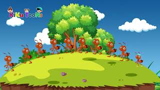 The Ants Go Marching One By One  Nursery Rhymes Kikutoons [upl. by Christianson]