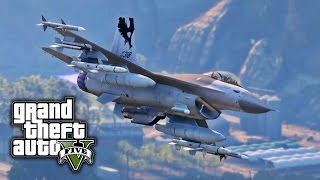 GTA V PC E16  General Dynamics F16 Fighting Falcon [upl. by Hillier]