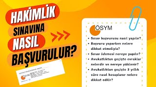 Hakimlik Sınavına Nasıl Başvurulur [upl. by Nnoryt]