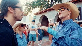 Texan Cowboys Meet Vegan Protesters [upl. by Gorden862]