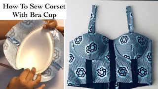 EASIEST WAY TO MAKE A CORSET TOP  corset making tutorial for beginners [upl. by Nonnahc953]