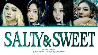 aespa Salty amp Sweet Lyrics 에스파 Salty amp Sweet 가사 Color Coded Lyrics [upl. by Fanchet]