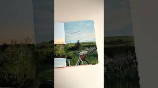 Easy gouache landscape artist shorts [upl. by Alletniuq]