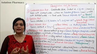 Class 59  Tannin Part 04  Chemical Identification Test of Tannin  Qualitative Test of Tannin [upl. by Ogait]