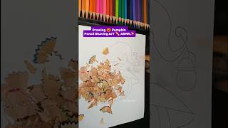 Drawing Pumpkin 🎃 ✨ Pencil ShaVing ArT✏️✨ ASMR✨ shorts halloween art [upl. by Edgerton]