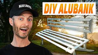 Wie ich diese DIY Alubank selber gebaut habe Gartenbank Schweißen 👨‍🏭🛠️ [upl. by Relyat]