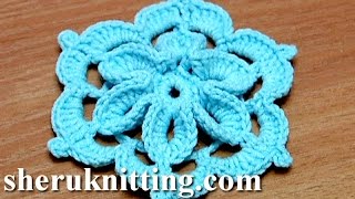 Crochet Flower With 3D Center [upl. by Griselda528]