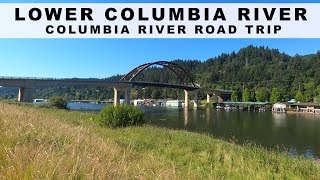 Lower Columbia  Rainier Oregon to Sauvie Island  Columbia River Road Trip [upl. by Nalod]