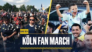 Scotland Fans March through Köln before Scotland v Switzerland  EURO 2024 [upl. by Hillie]