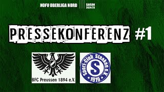 BFC Preussen  SC Staaken PRESSEKONFERENZ  1 Spieltag NOFV Oberliga Nord  BFC PREUSSEN TV [upl. by Donovan]