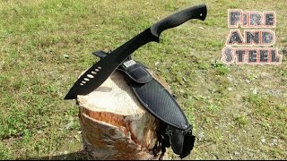 Review  Schrade KM1 Kukri Machete [upl. by Anitnelav]