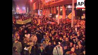 SERBIA BELGRADE TEACHERS RALLY TO DEMAND HIGHER WAGES [upl. by Alver136]