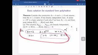 Lecture 6 Simplex Algorithm [upl. by Marsden79]